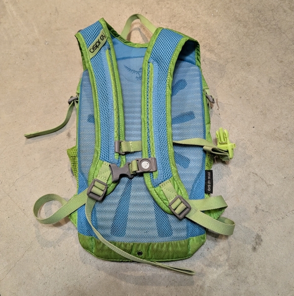 Osprey Moki Backpack Kids O/S Green Blue Hiking Outdoor - Picture 3 of 4
